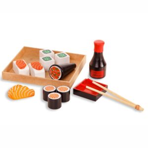 Coleção Comidinha - Kit Sushi de Madeira NewArt